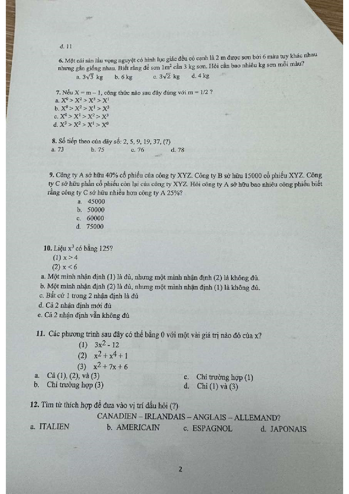 CHINH PHỤC PHẦN TOÁN ĐỊNH LƯỢNG TRONG ĐỀ THI NĂNG LỰC DẠNG GMAT UEH CHINH PHỤC PHẦN TOÁN ĐỊNH LƯỢNG TRONG ĐỀ THI NĂNG LỰC DẠNG GMAT UEH
